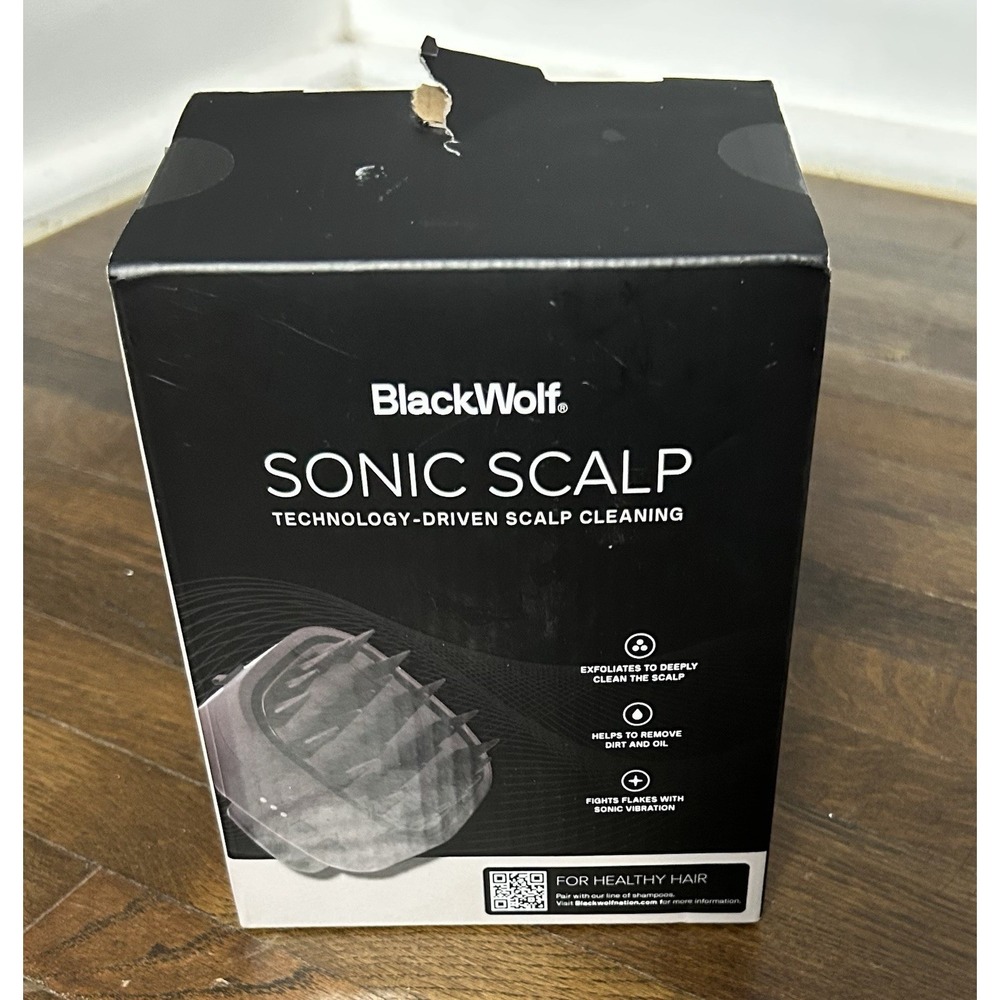 BlackWolf Sonic Scalp Cleaning device Exfoliate Deep Clean Scalp